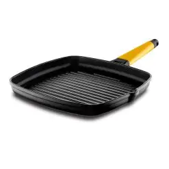 Grill Castey Classic Antiadherente de Aluminio Fundido con Mango Desmontable  - Vitro Gas