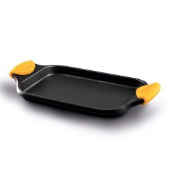 Asador Bandeja Castey Classic Antiadherente de Aluminio Fundido con Asas Desmontables de Silicona Amarillo - Vitro Gas<span> - </span>48,5x27,5