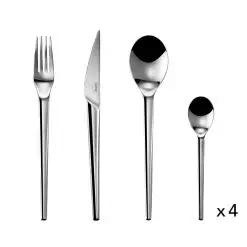 Set Básico de Cubiertos de Mesa - Para 4 Personas - 16 Piezas