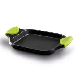 Asador Bandeja Castey Fundix Antiadherente de Aluminio Fundido con Asas Desmontables de Silicona Kiwi