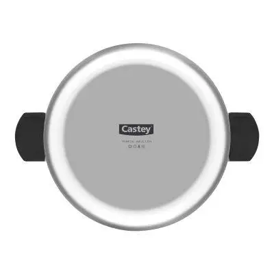 Castey Baltic Induction Saucepan with Lid and Silicone Handles Trimetal Stainless Steel