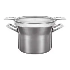 Cacerola Alta Castey Artic de Acero Inoxidable Tricapa con Tapadera Reversible