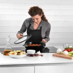 Vista alternativa de Asador Castey Vulcano con mango desmontable, Base Full Induction