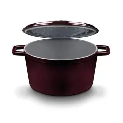 Vista alternativa de Cacerola Alta Castey Cocotte de Hierro Fundido Esmaltado con Tapadera (Colección Purple Sapphire)