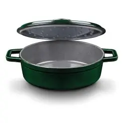 Alternative view of Cacerola Baja Castey Cocotte de Hierro Fundido Esmaltado con Tapadera (Colección Jade)