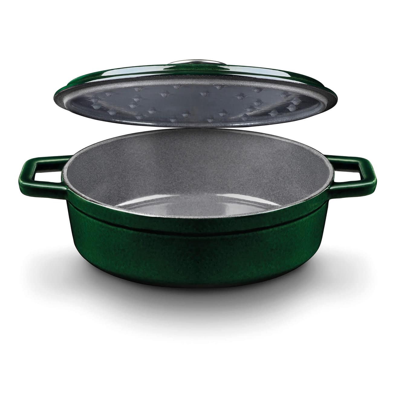 Cacerola Baja de hierro fundido esmaltado Castey Cocotte con tapadera (Colección Jade)