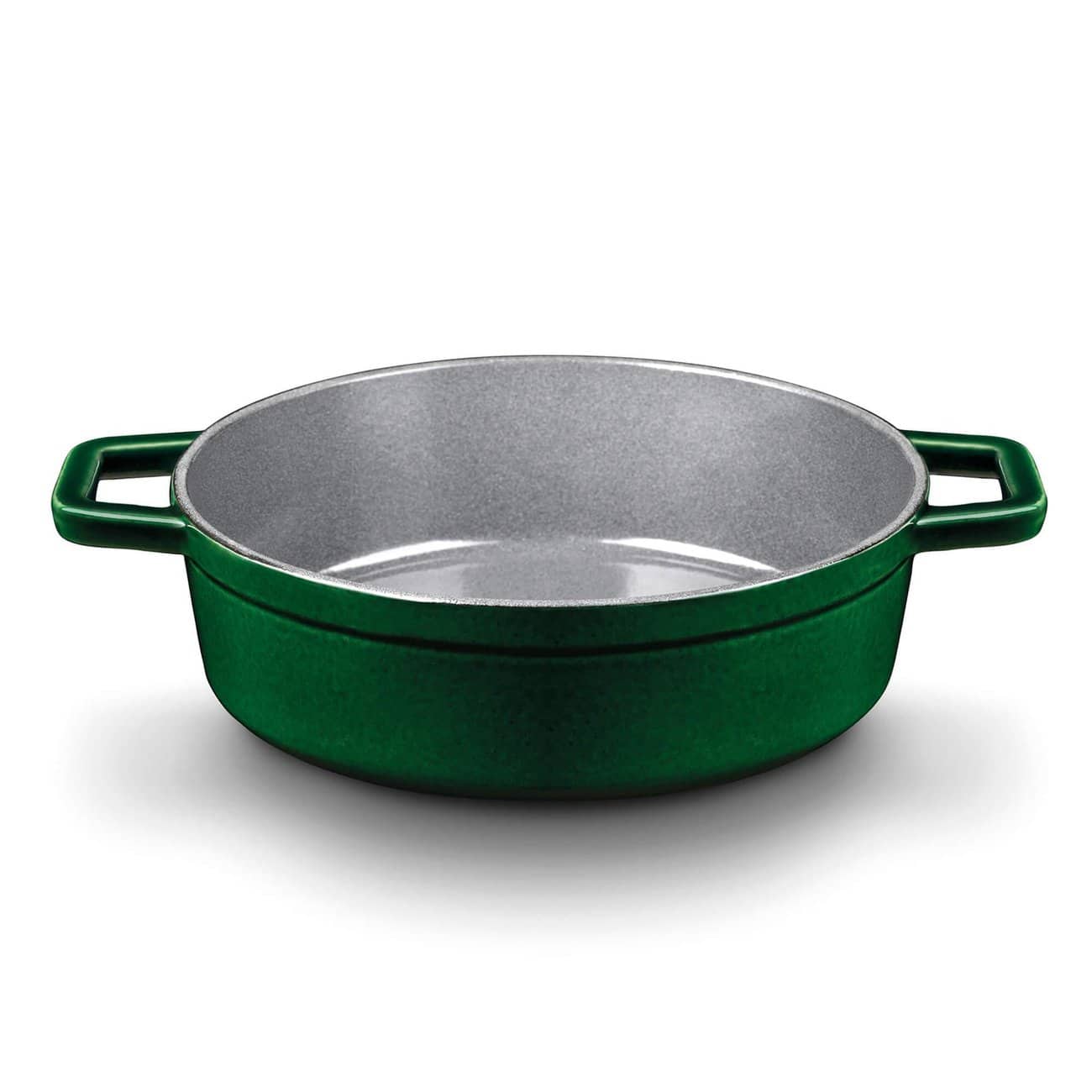 Cacerola Baja de hierro fundido esmaltado Castey Cocotte con tapadera (Colección Jade)