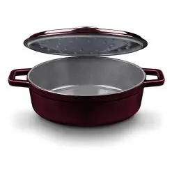 Vue alternative de Cacerola Baja Castey Cocotte de Hierro Fundido Esmaltado con Tapadera (Colección Purple Sapphire)