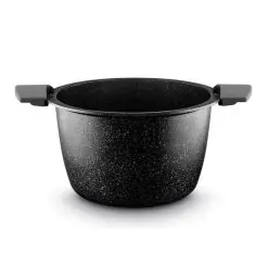 Vista alternativa de Cacerola Alta Castey Vulcano de Aluminio Fundido con Antiadherente con Relieve, Tapadera y Asas Integradas de Silicona - Full induction