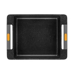 Vista alternativa de Cacerola de Horno Castey Vulcano de Aluminio Fundido con Antiadherente con Relieve y Asas Integradas de Silicona - Full induction