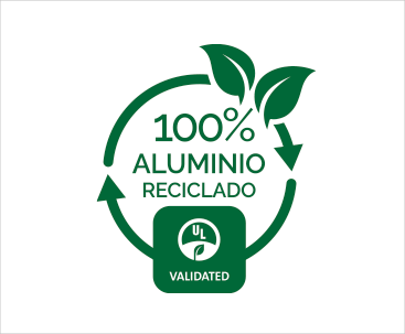 100% Aluminio reciclado