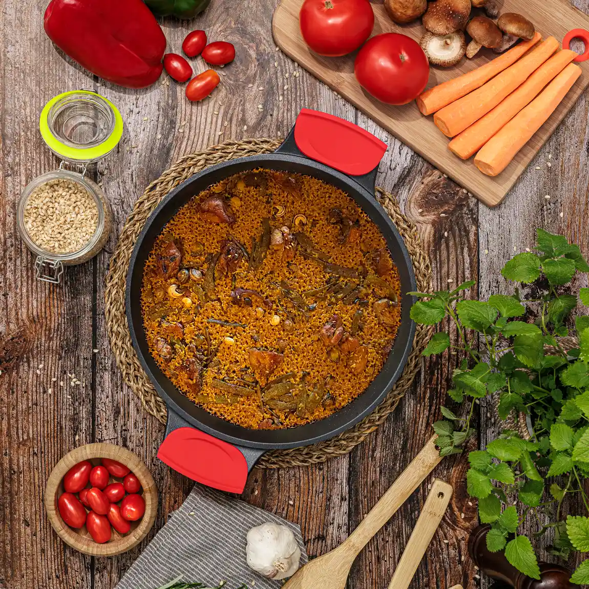 Paellera de aluminio 100% reciclado