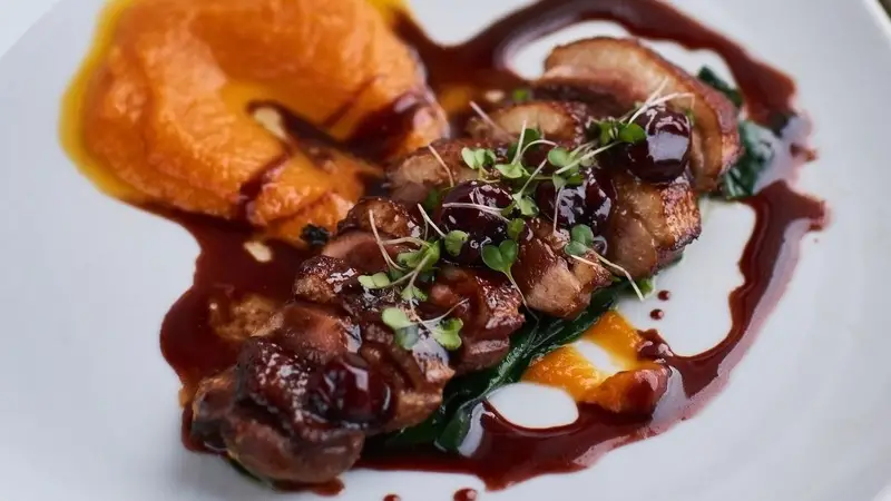 Magret de pato con salsa agridulce