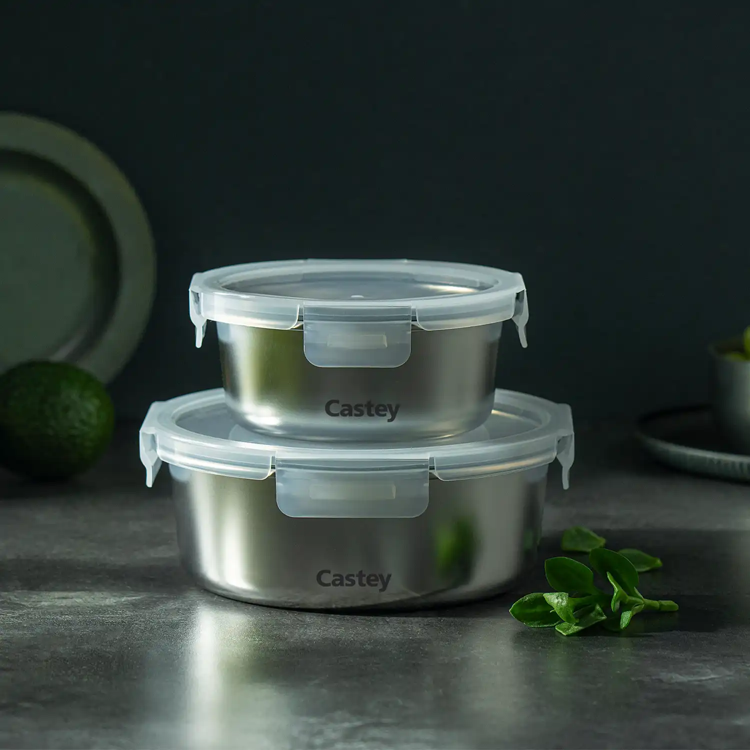 Envases Herméticos de Acero Inoxidable con Tapa Antiderrames Envases de acero inoxidable herméticos y antiderrames con tapa de silicona, aptos para microondas, horno y congelador