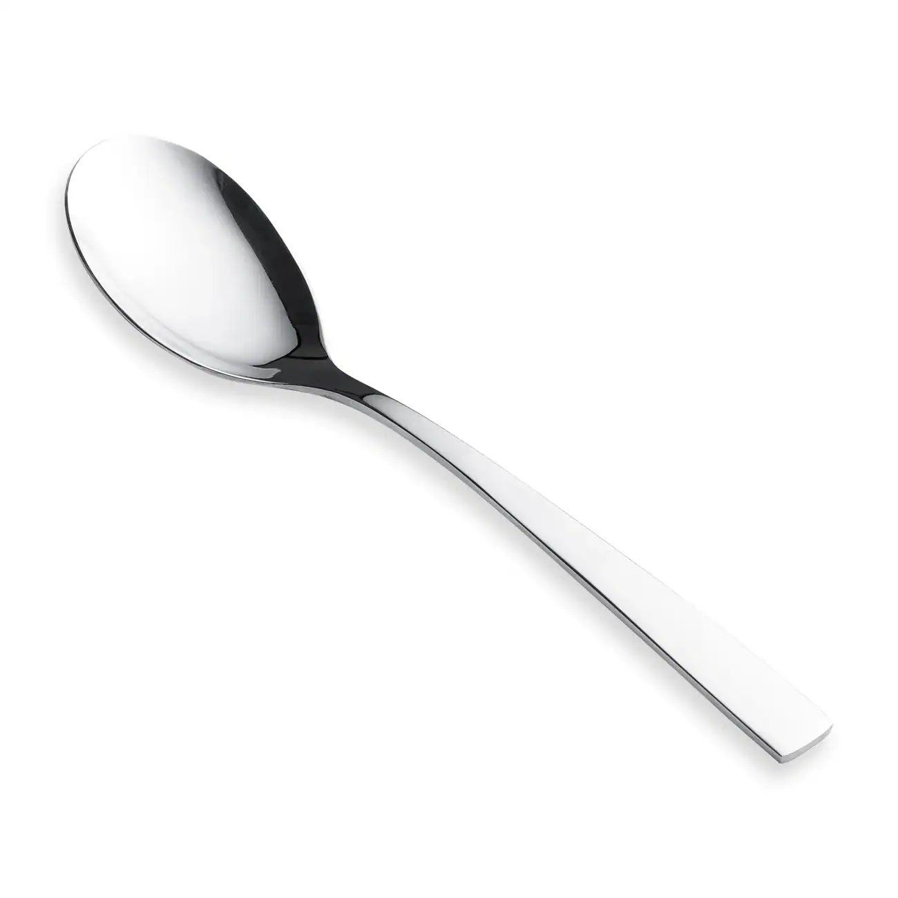 Set de 6 cucharas de mesa de acero inoxidable con acabado pulido