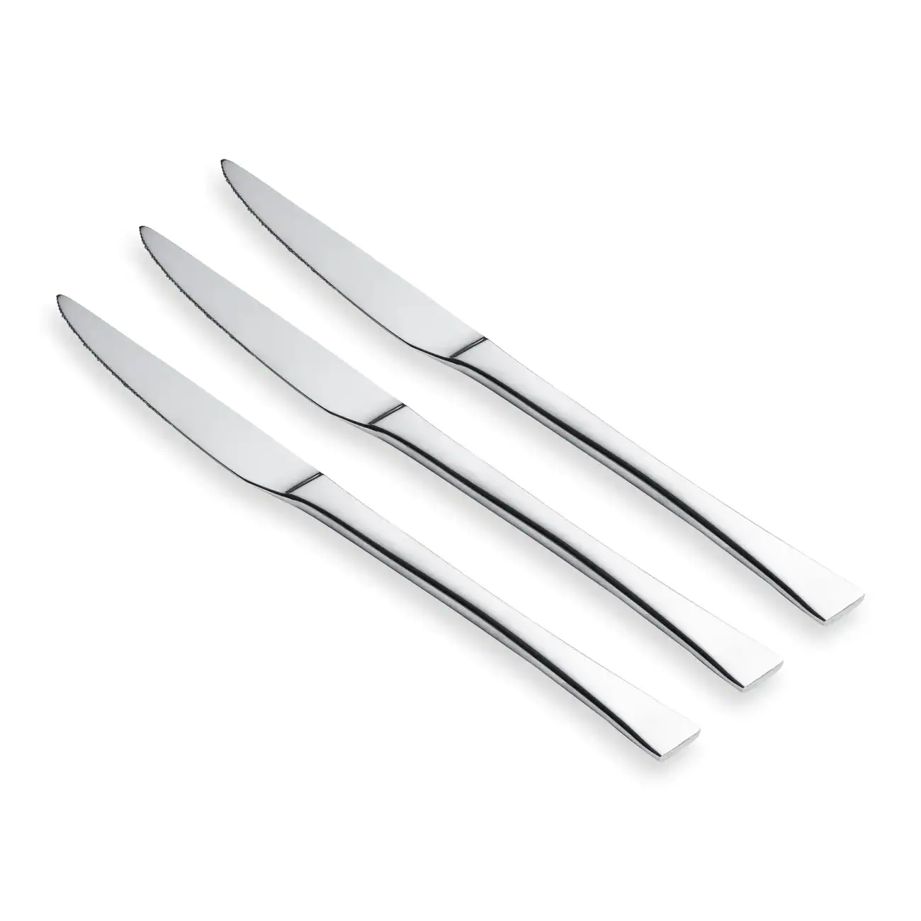 table knives Cuchillos chuleteros de acero inoxidable en set de 3 unidades