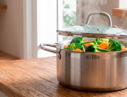 Ollas con tapa Castey para una cocción al vapor uniforme y eficiente