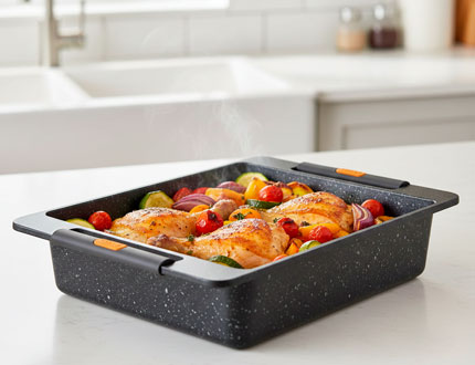 Cacerola de horno Castey para asados saludables y controlados