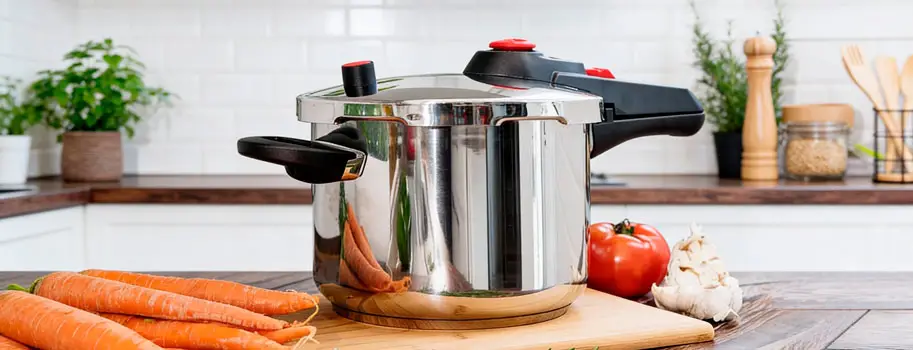 Olla a presión Castey con fondo grueso para guisos
